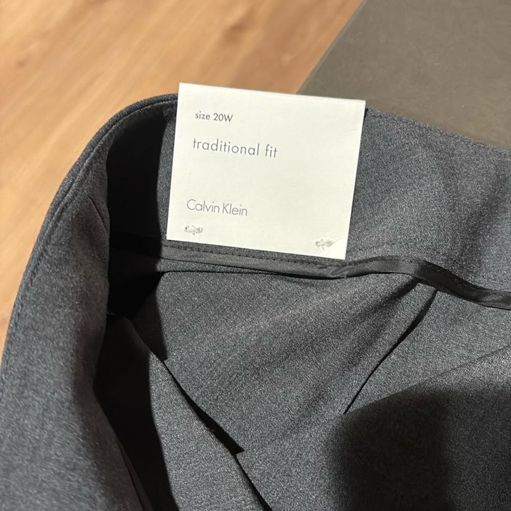 Calvin Klein gray straight leg pants size 20 W traditional fit